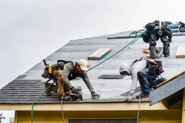 Professional Gutter Installation technician working in Orange, OH